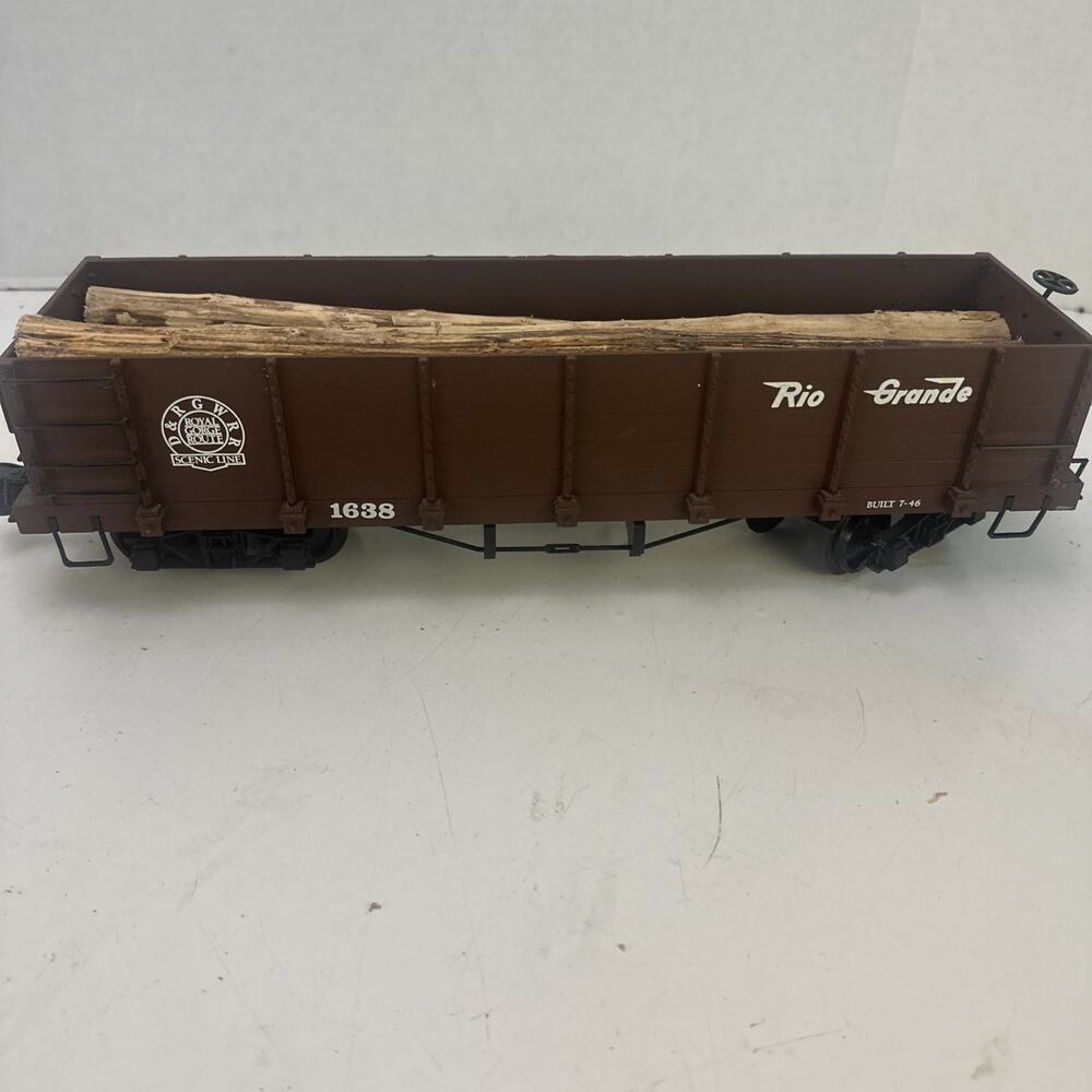 Bachmann G Scale Rio Grande Low Side Gondola Car For Train Set W Metal Wheels
